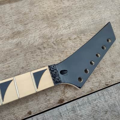 24 fret sharkfin inlays maple floyd rose nut shred guitar Neck replacement DIY Guitar neck. image 3