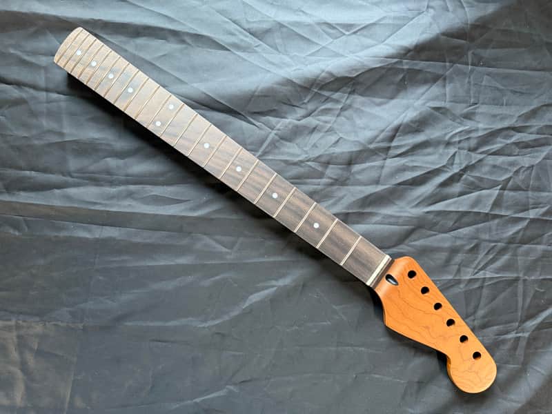 BMC Guitar Neck Strat® Stratocaster® 22 Fret Roasted Flame Maple With Rosewood Fingerboard Nitro Lacquer Rounded Fret Ends 2025 - 9.5 Radius   [SN102] image 1