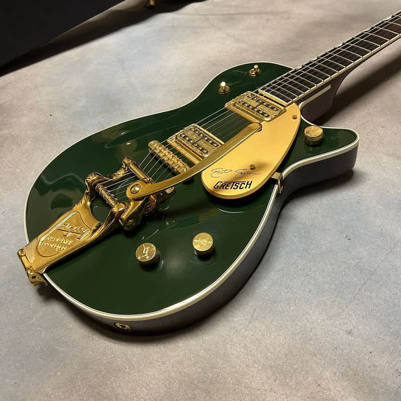2000 Gretsch G6128TEE Elliot Easton w/Bigsby Cadillac Green w/OHSC image 1