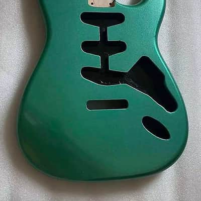 Metallic Green Alder Stratocaster Strat Style Guitar Body image 1
