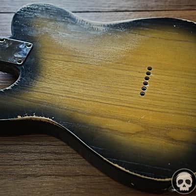 Telecaster Body 2Tone Sunburst Soft Relic - USA Ash - 50's Style Aged Nitro image 4