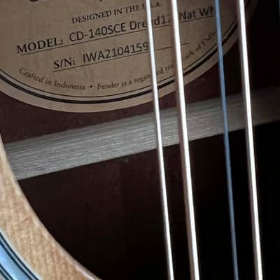 Fender Acoustic Electric 12 String Cutaway CD-140SCE Dread12 2022 - Natural image 6