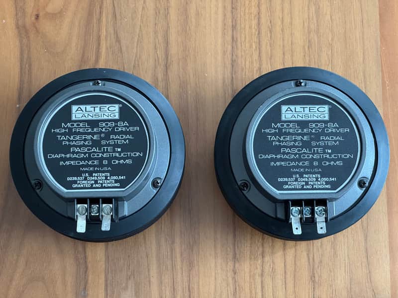 Altec 909-8A Matched Pair VOTT Compression Drivers - Original 26420 Pascalite image 1