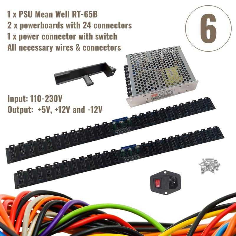 1x65W PSU / 2x24 busboard • PSU kit for Eurorack Case image 1