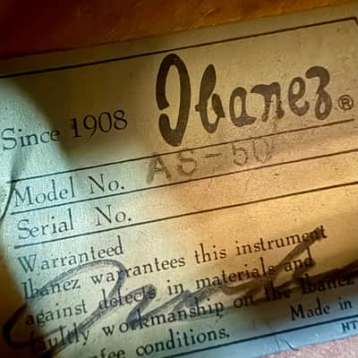 Ibanez Artist AS-50 1980 - Antique violin burst AVB original vintage MIJ Japan Fujigen image 5