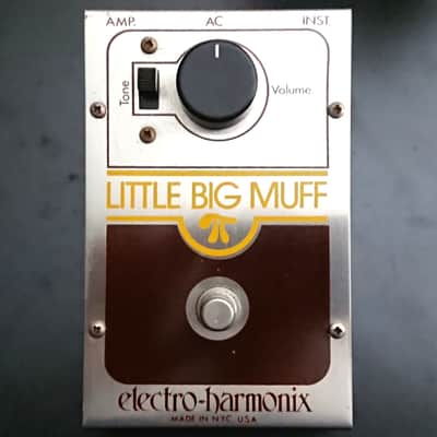 1970s - Op-Amp - Vintage Electro-Harmonix Little Big Muff 1970s - Silver/Brown/Yellow image 2