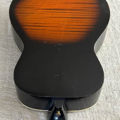 1960's USA Silvertone Parlor Acoustic Guitar Original Floral Artwork Harmony Stella image 16