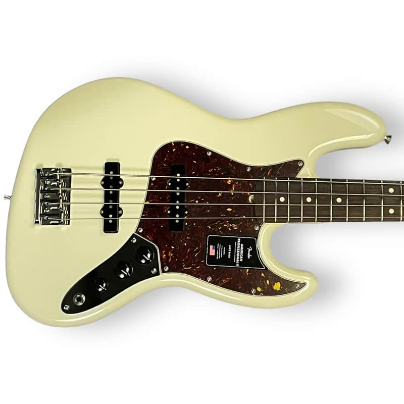 Fender AM. PRO II Jazz, Olympic White / Rosewood *ON ORDER ETA Jan 2026 image 1