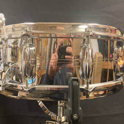 Slingerland - 5x14" Radio King 10-Lug Snare Drum. 1968–1972 - Chrome over Brass image 8