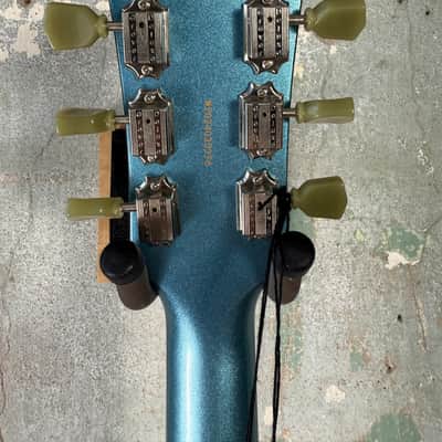 Vintage VS6V-GHB Reissue Series Double Cut with Vibrola Tailpiece - Gun Hill Blue image 7