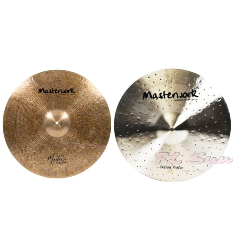 Masterwork 2pcs Master's Choice 22" Ride (2350 gr) - Custom Pointer 18" Crash (1350 gr) Cymbal Set image 1