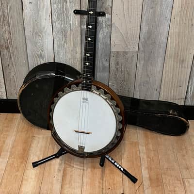 1920's Ludwig Columbia Tenor Banjo Natural, Great 4 String. OCBC ! image 15