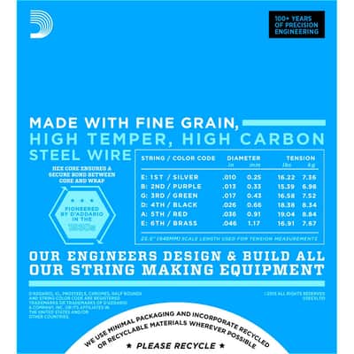D'Addario EXL110 Light Nickel Wound Electric Guitar Strings 10-46 image 3
