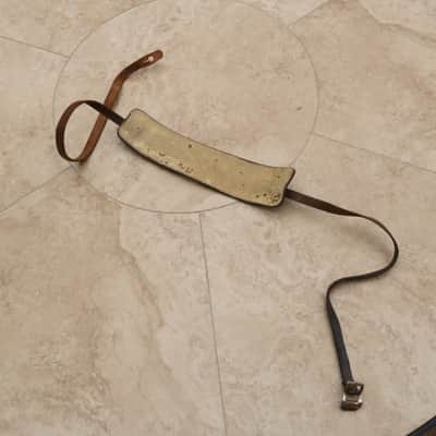 Ancient Leather Guitar Strap Circa 1950's or older image 6
