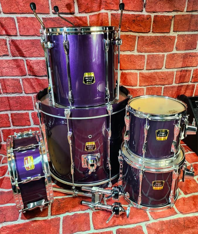 紫式部脚付小鉢5点セット Yamaha Stage Custom Advantage 5pc Drum kit - Metallic purple | Reverb