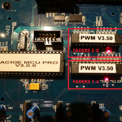 Mackie control universal pro emagic logic control XT upgraded MCU Pro v3.0.0 chip  & PWM Chips V3.50 image 2