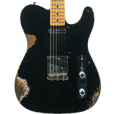 Fender Custom Shop Double Esquire Roasted Pine Relic Black 2022 image 1