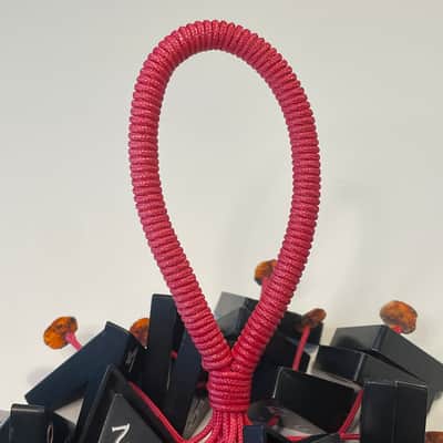 Upcycled Percussion - Triominoes Hand Rattle / Shaker - Black and Red image 2