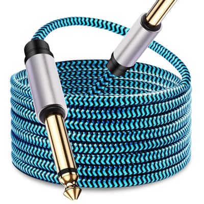 Guitar Cable 6 ft Guitar Cord 1/4 Inch Instrument Cable 6.35mm (1/4) TS to 6.35mm (1/4) TS Stereo Audio Cable Male to Male with Zinc Alloy Housing and Nylon Braid image 3