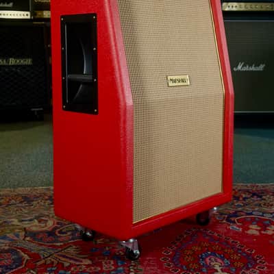 Marshall Studio Vintage SV212 140-Watt 2x12" Design Store Speaker Cabinet 2023 - Red & Basketweave image 2