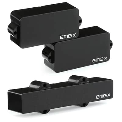 EMG PJX Set Active Ceramic PJ Bass Pickup Set Black -NEW