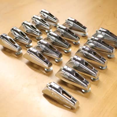 Remo Chrome Tom Drum Lugs 16pk Vintage 1980's image 3