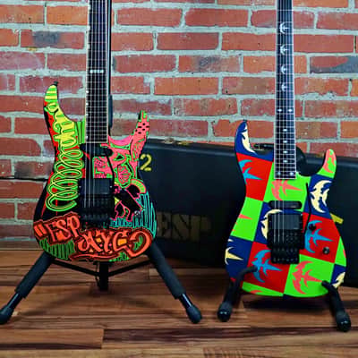 (Video Demo) ESP Custom Shop Chris Degarmo of “Queensryche” M-II 2005 Warhol Graphic OHSC image 14