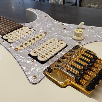 Ibanez JEM-7V TEAM J. CRAFT Prestige Steve Vai Signature 2008 White MIJ Japan JEM7V 7 6 String Pro Artist Guitar CASE QUEEN Tree of Life HSH Scalloped Super Strat image 7