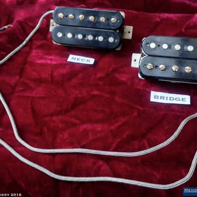 Early - Mid 1960s Gibson Patent Number Sticker Humbucker Pickups Matched Pair Non Pre T-Top 1965 image 4