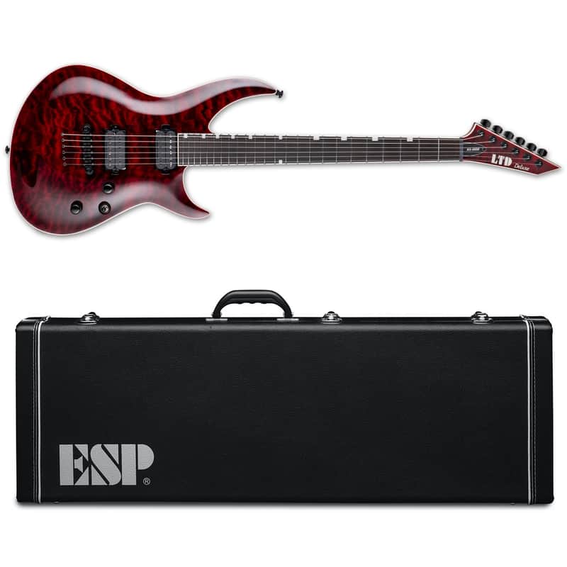 ESP LTD H3-1000 Electric Guitar QM Quilted Maple See Thru Black Cherry + ESP Hard Case BRAND NEW H31000 image 1