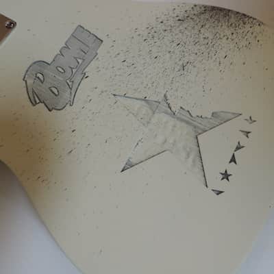 DDCC USA CUSTOMS DAVID BOWIE TELECASTER BLACKSTAR HAND ENGRAVED TRIBUTE TELE GUITAR image 8