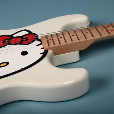2024 Squier Hello Kitty Stratocaster White Electric Guitar image 10