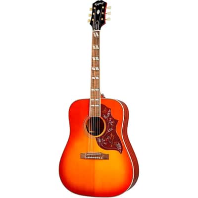 Epiphone Inspired by Gibson Hummingbird Acoustic-Electric Guitar - Aged Cherry Sunburst image 2