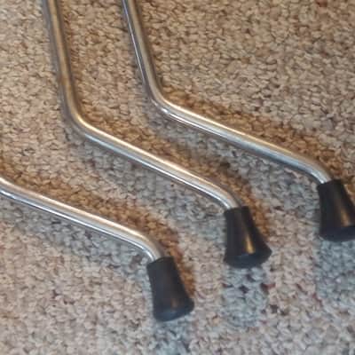 Pearl SET OF 3 Original FLOOR TOM LEG Japan VINTAGE 70s 80s  Maple Wood Fiberglass NOT COPIES image 8