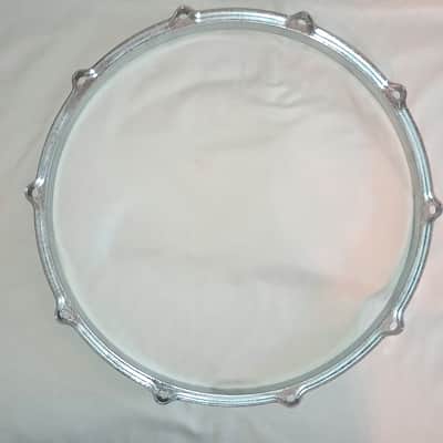 UNMARKED ALUMINUM DIECAST SNARE DRUM HOOPS SET - CHROME - FREE SHIP TO C-USA! image 4