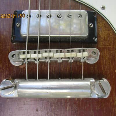 Gibson Epiphone Wilshire Guitar, 1965, Rare Red Fox Finish, 2 Mini HB Pickups. Case, All Original image 7