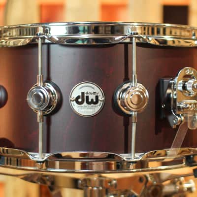 DW 6.5x14 Collector's Maple VLT Deep Cherry Satin Oil Snare Drum - SO#1318344 image 2