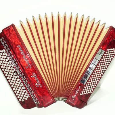 Paolo Soprani Paolo VI 5 Rows Button Accordion made in Italy, C Griff Professional Concert Accordeone de Botones, Straps and Hard Case, 2591 image 5