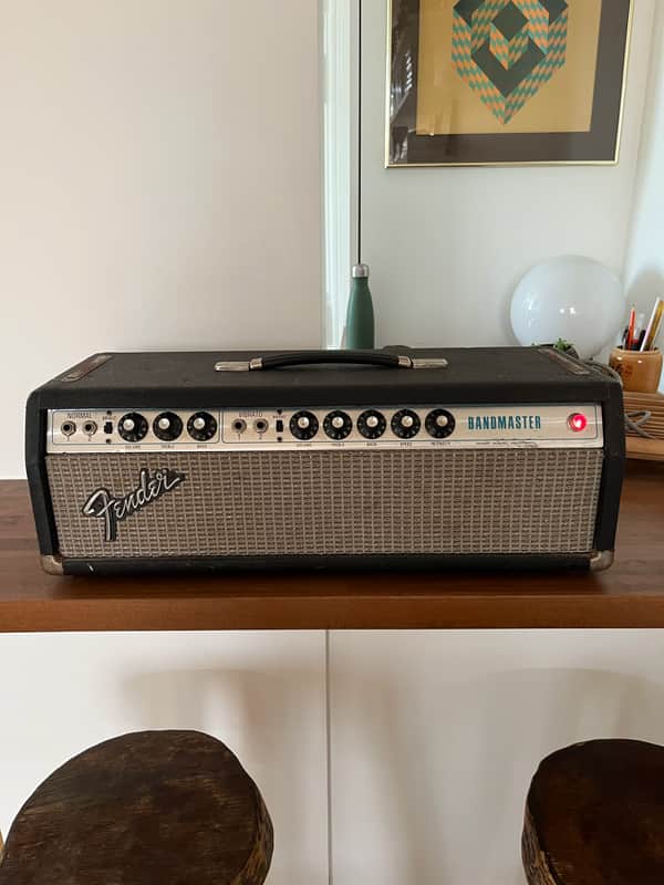 Fender Bandmaster "Drip Edge" 50-Watt 2-Channel Guitar Amp Head 1968 - 1969 - Silverface image 1