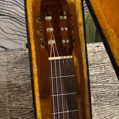"1976 Takamine C132S Classical Guitar – Made in Japan. Date-stamped Oct. 3, 1976. Solid cedar top, rosewood back and sides. Excellent condition with fresh nylon strings image 5