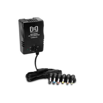 100-240V Universal Power Adaptor, Selectable 3VDC up to 12 VDC and +/- Polarity 1200 mA 6 Interchangeable Plugs for Many Small Devices Foldable Portability SCP Protection image 3