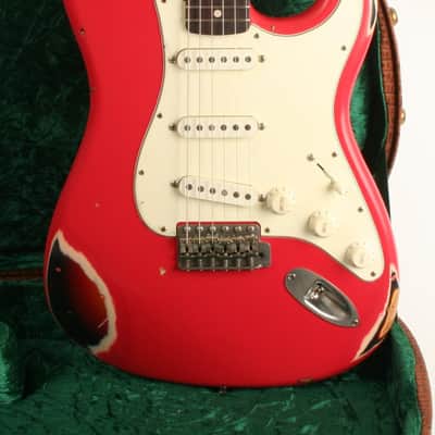 Nash Guitars S-63 Fiesta Red Over Sunburst Lollar Pickups image 1