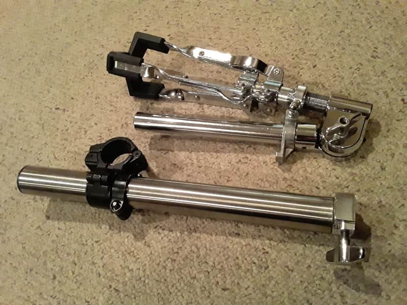 (Very Rare) Vintage Tama Titan Adjustable Telescoping Legless Rack Snare Mount with Mounting Clamp & Memory Lock Included image 1