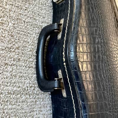 Vintage Violin Case Ess & Ess  Original Faux Alligator Brooklyn  Made in USA image 13