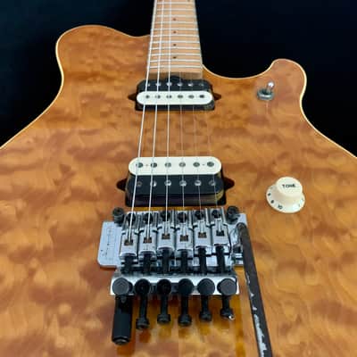 1997 Ernie Ball Music Man AXIS EX [EARLY Production MIJ Van Halen] Translucent GOLD Relic EVH D-Tuna image 4