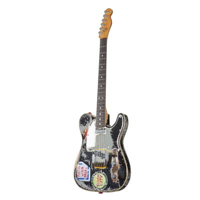 Fender Joe Strummer Telecaster Heavy Relic RW Aged Black MBPW #R141201 - Custom Electric Guitar image 8
