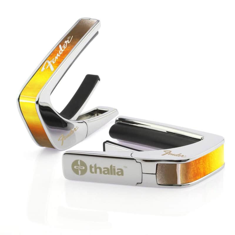 Thalia X Fender Guitar Capo - Chrome, Sunburst with White Perine Logo image 1