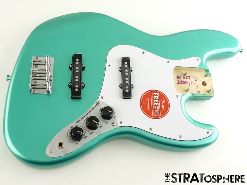 Fender Squier Affinity Active Jazz BASS LOADED BODY, Preamp Mystic Surf Green image 1