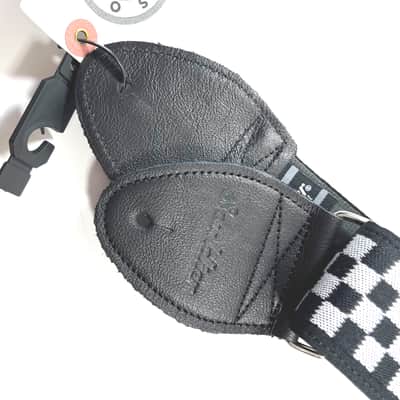 Souldier Guitar Strap (soldier) Black White Checker Handmade - Fabric Bild 2