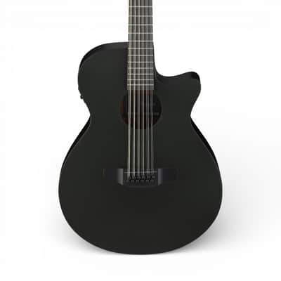 Ibanez AEG1221BOT AEG Series 12-String Acoustic-Electric Guitar, Black Out image 4